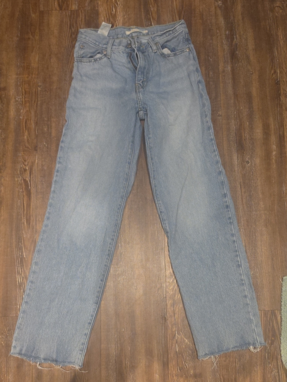 Levi's High-Rise Light Blue Straight-Leg Jeans